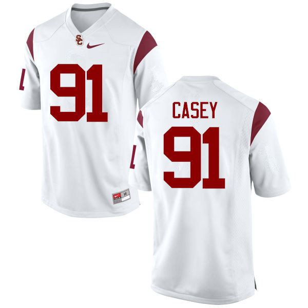 Men #91 Jurrell Casey USC Trojans College Football Jerseys-White